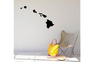 AK WALL ART Hawaii Islands Shape Wall Decal Vinyl Home Decoration - 35" Wide x 24" high