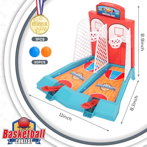 LovesTown Tabletop Basketball Game, Basketball Shooting Game Arcade Desktop Basketball Game for Adults Office Stress Relief Boys Girls Gift