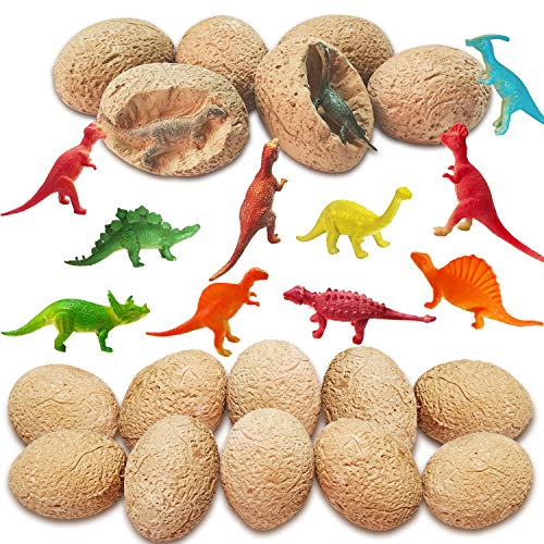 12 Dino Eggs Dig Kit--Best Dinosaur Fossil Excavation Eggs Kit with 12 Cute Dino Figures, Dig Up! Great Dino Eggs Toy, Best Science STEM Gift and Party Favors for Kids - Thumbnail 2