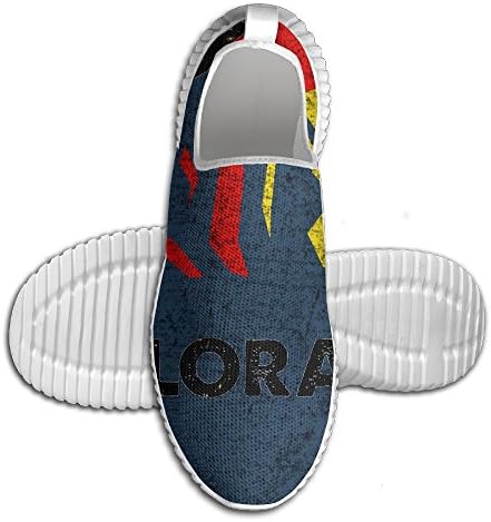 Colorado Flag Mountain Peak Retro Women's Men's Lightweight Cushion Sport Running Shoes Athletic Sneakers