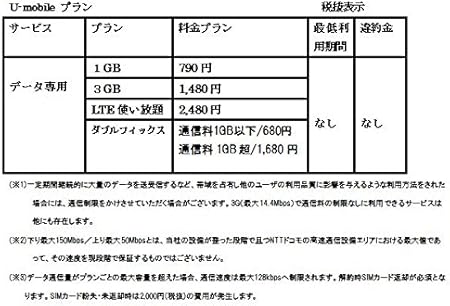 Amazon Co Jp U Next U Mobile データ専用 Nanosim Smsなし Umdnsmn パソコン 周辺機器