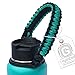 Gearproz HydroCord 1.0 Handle with Wide Mouth Ring and Carabiner, Compatible with 12-64 oz Water Bottles, Hydroflask 1.0, Iron Flask, Thermoflask & Wide Mouth 2.28
