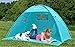 Roachtown Supplies Instant Pop-up UV Protect Portable Beach Tent with 4 Sand Pockets and 6 Pegs, Large, Turquoise Sea Blue