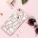 Fingic for iPhone 7 Case/iPhone 8 Case Rose Gold Marble Design Shiny Glitter Bumper Hybrid Hard PC Soft Rubber Silicone Cover Anti-Scratch Shockproof Protective Case for Apple iPhone 7/ iPhone 8 4.7