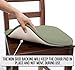 Ellington Home Non Slip Memory Foam Seat Cushion Chair Pads With Ties - 17