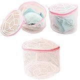 DDLBiz Fashion New Underwear Bra Sock Laundry Washing Mesh Zip Bag Aid Net(Rose)