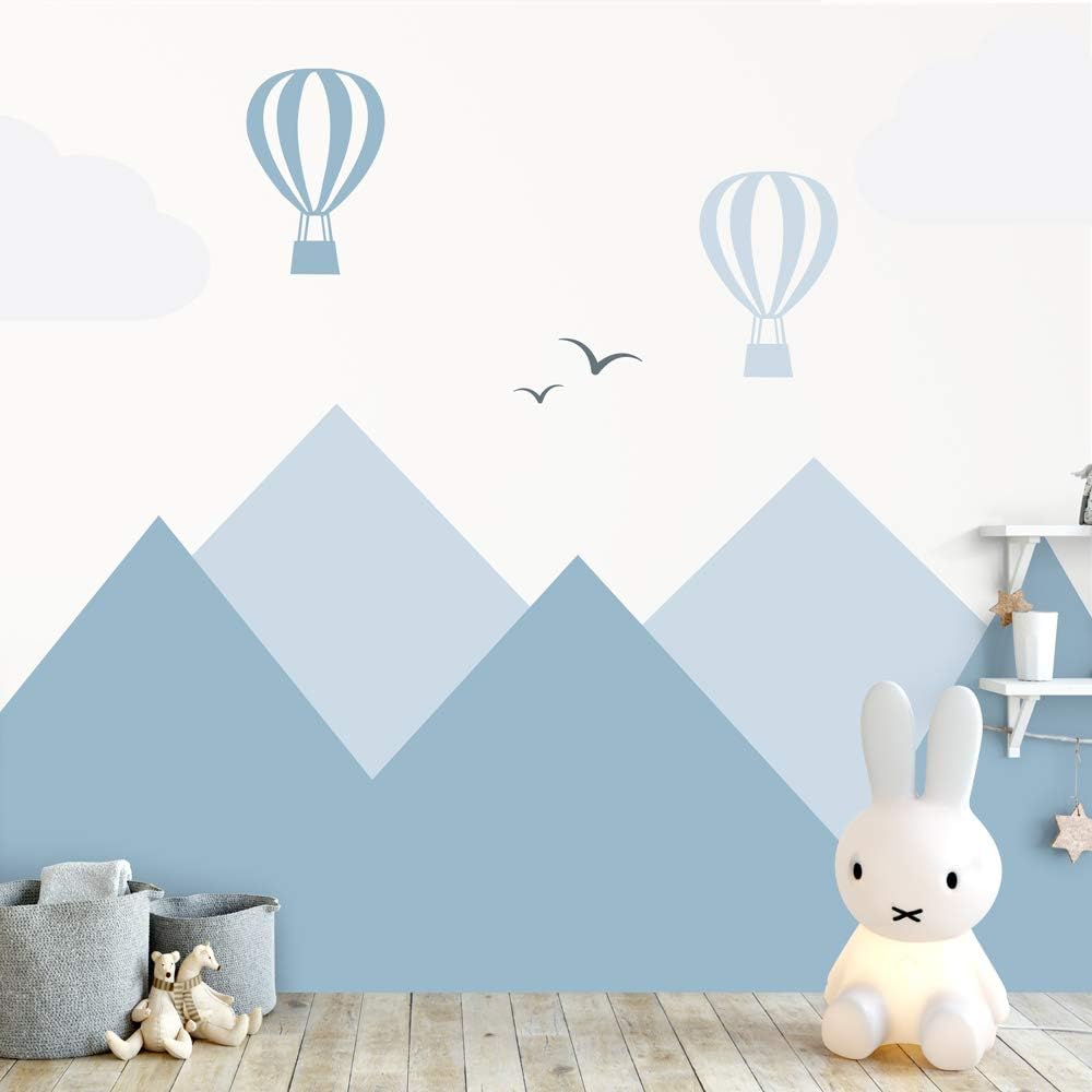 Decalmile Stickers Muraux Colore Montgolfiere Autocollant Decoratifs Enfants Decoration Murale Chambre Bebe Pepiniere Fille Chambre La Chambre De Bebe Accessoires Et Decorations Dwteam In