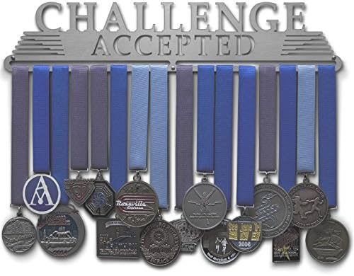 Challenge Accepted - Multiple Medal Award Holder Display Hanger Rack