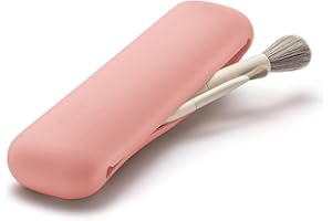 AOSHET Travel Essentials Makeup Brush Holder, Portable Make Up Organizer, Silicone Cosmetic Bag, Soft and WaterProof Small Makeup Brush Pouch