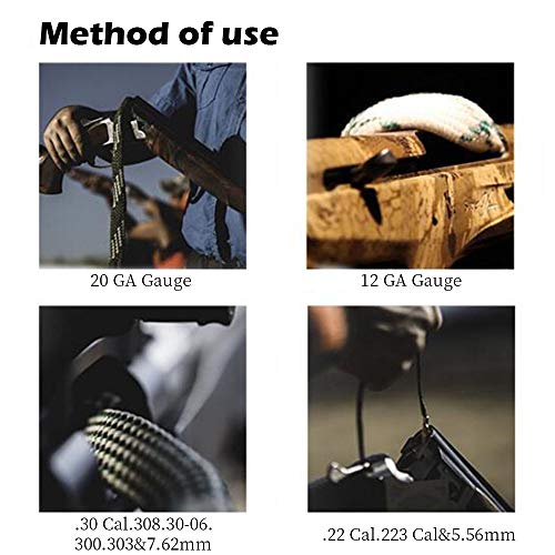 WMN_TRULYSTEP New Gun Barrel Rope Cleaner .17 .22 Cal .308 .380 9mm Caliber 12 20 28 Gauge Rifle/Pistol/Shotgun Cleaning (G02 : .22 Cal .223 Cal & 5.56mm)