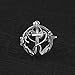 AEONSLOVE Crystal Anchor Pendant Necklace Silver Harmony Bola Chime Bell Seagreen