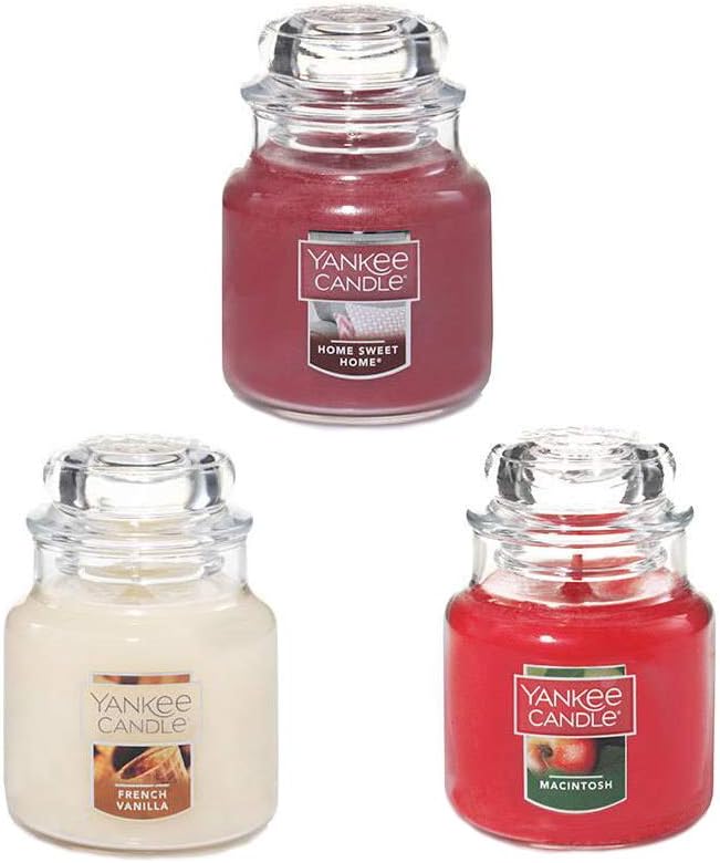 Yankee Candle Mini Sample Size Classic Glass Jars, Set of 3