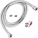 TRIPHIL Kink-free Shower Hoses Extra-long for Handheld Showerhead Hose Replacement Flexible Metal Shower Tube Extension Anti-twist 2 Brass Connectors Stainless Steel Sleeve Chrome 79 Inches