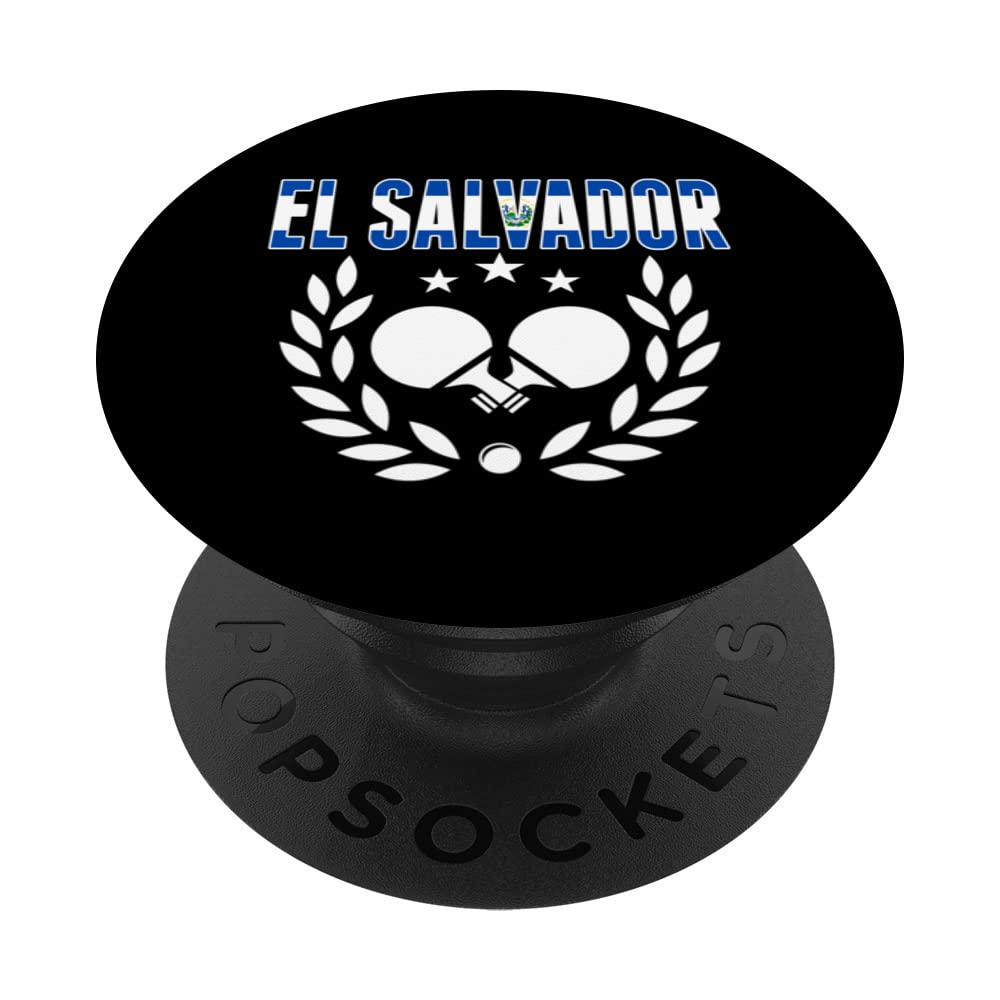 El Salvador Table Tennis Lover Support Salvadorean Ping Pong PopSockets Swappable PopGrip