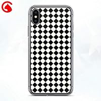 CatixCases Checkered Phone Case Checkers Texture Check Pattern Cell Plastic Сlear Case for Apple iPhone X/XS/XR/XS Max / 7/8 / plus iPhone 6 / 6S plus Protector Protective Cover Art Design