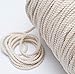 Macrame Cord 4mm x 218yd, 100% Natual Cotton Macrame Rope, 3 Strand Twisted Cotton Cord for Handmade Plant Hanger Wall Hanging Craft Making