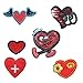 24pcs/lot heart style Assorted Iron-on or Sew-on Embroidered Patch Motif Applique Set (Mixed colors Set 17)