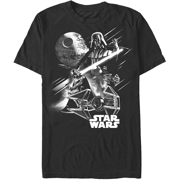 Star Wars Espacio Lucha Clásico Arcade Graphic Playera, Negro