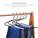 JS HANGER Non Slip Pants Hangers 20 Pack Open Ended Easy Slid Slacks Hangers, Durable Anti-Rust Space Saving Metal Jeans Hanger, Chrome and Black Friction