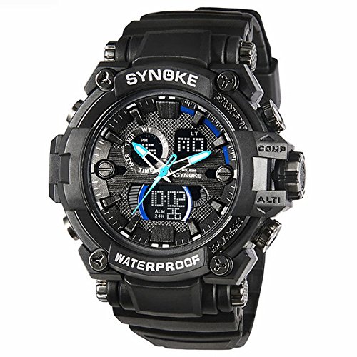 MODIWEN Mens Digital Watch Fashion Analogue Military Waterproof Sports Watches Alarm Date Chronograph Luminous Wrist Watch For Men