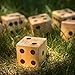 Jumbo Wooden Yard Dice – Giant Outdoor Gaming Dice Set 3.5