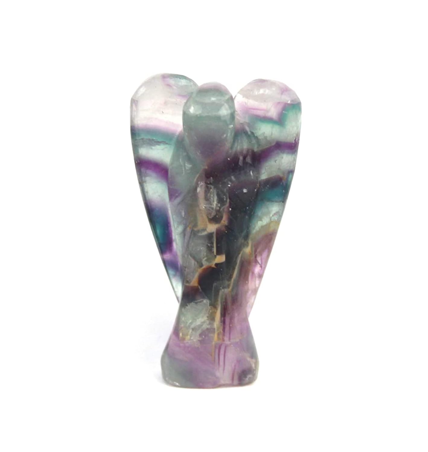 Jet International Energized Multi Flourite 2" Angel Gemstone Divine Spiritual 40 Page Crystal Therapy Booklet Gift Archangel Suruel Raphael Raguel Michael Gabriel Remiel Uriel Image is JUST A Refer
