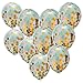 Qian's Party Wild One Birthday Decorations Mint Peach Gold Polka Dot Pom Pom Mint Peach Gold Confetti Balloons for Girl Baby Shower Decorations Peach Mint Bridal Shower Decorations Gold Glitter