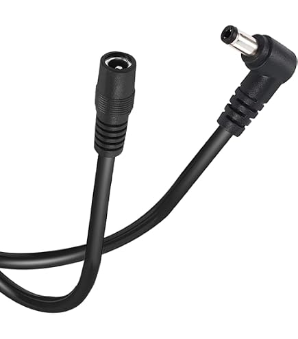 2-Pack 1FT 3.5mm X 1.35mm DC Power Extension Cables - Male To Female For CCTV Cameras, LED Strips & Routers