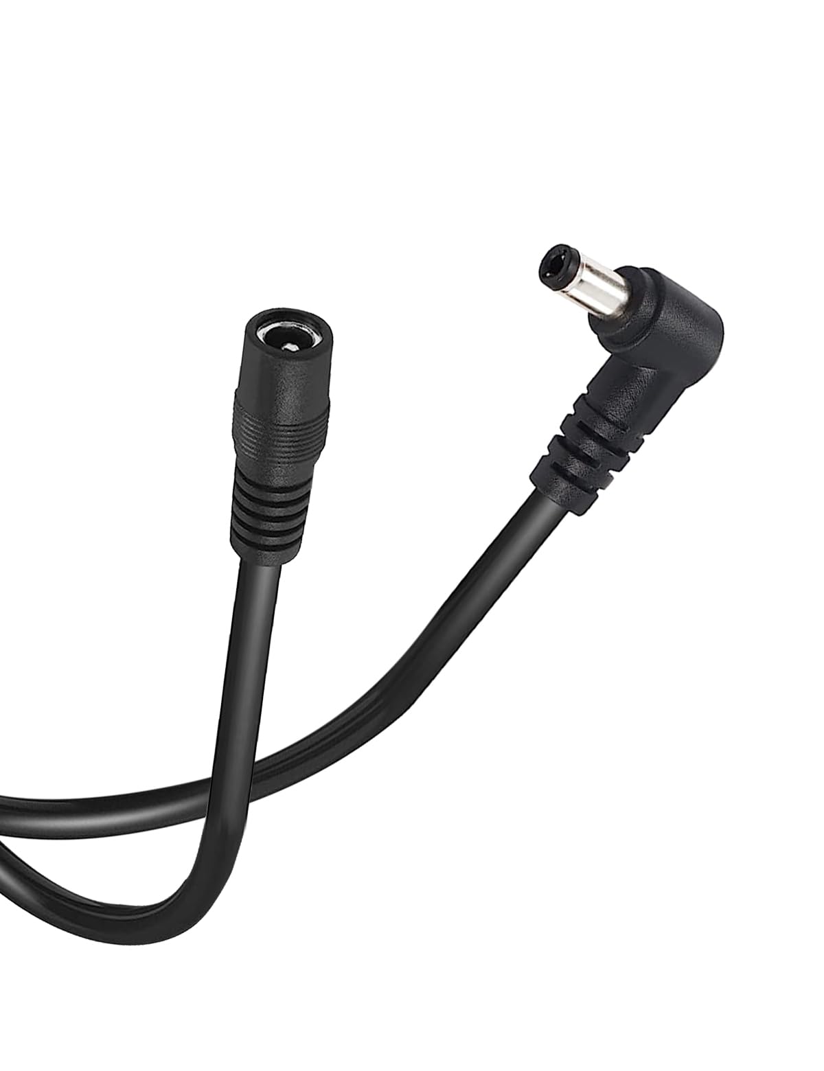 Photo 1 of Tonton DC Power Extension Cable 2M 6.6FT 5.5mm x 2.1mm 90 Degree Right Angle Female to DC Male Power Adapter Cord for CCTV Security Camera Surveillance LED Strip DVR NVR Router Guitar Effect Pedal