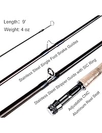 PLUSINNO   Barra de pesca ultraportátil y ligera con barra de grafito y carrete de acero inoxidable cromado y 4 piezas con estuche para caña (5 6#)