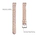 POY Replacement Bands Compatible for Fitbit Alta and Fitbit Alta HR, Genuine Leather Wristbands, Rose Gold