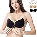 SNUG STAR Wings-shaped Strapless Self Adhesive Silicone Invisible Push-up Backless Bras ,Reusable and Washable,For Dress, Wedding ,Bikini 2 Pack (CUP B (80A 85A 70B 75B), Nude and Black)