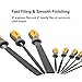 MulWark 9pcs Premium Grade Tempered High Carbon Steel Carpenter File Set with Flat, Round Rasp, Half Round Flat & Mini Needle Files-Idea Files to Shape, Sharpen, De-burr Hobby Model, Soft Metal & Wood