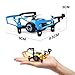 HASAKEE Mini RC Helicopter Drone 2.4Ghz 6-Axis Gyro 4 Channels Quadcopter with FPV WiFi Camera,Altitude Hode and Headless Mode,Blue Bee