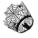 UNIQLED Pack of 50 Laser Cut Bake Cake Hollow Paper Cups Liner Cupcake Wrappers Baking Cup Muffin Holder Case for Halloween Fancy Party Decoration (Black Spiderweb)