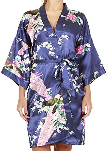 Navy Blue Bridesmaid Robe (regular-length 34)