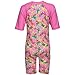 TFJH E Girls Swimsuit UPF 50+ UV One Piece Swimwear Little Emoji 5-6 Years