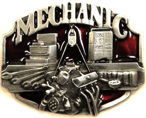 MECHANIC ENGINE BLOCK Metal Belt Buckle