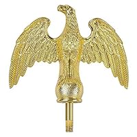 Chi Mercantile No-Rust Gold-Painted Majestic Eagle Finial for Flagpoles Top Hardware Flag Pole Ornament