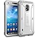 Galaxy S5 Active Case, SUPCASE Unicorn Beetle PRO Series Full-body Hybrid Case with Screen Protector(SM-G870A Water and Shock Resistant Version Smartphone), White/Gray Dual Layer + Impact Resistant