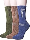 3-5 Pairs Womens Hiking Trekking Walking Socks, Athletic Camping Skiing Wicking Cushion Crew Socks