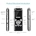 Kimitech Voice Recorder Digital Audio Sound Recorder Intelligent Noise Reduction Code Lock Design 8GB Memory Double Microphones MP3 with Color Screen Charged by USB