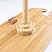 Tovolo Outdoor Wine Holder Bamboo Table, Holds 2 Wine Glasses, Collapsible Table With Ground Stake, Outdoor Wood Table & Wine Glass Holder for Outdoor Entertaining