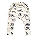 Leegor Toddler Kid Boy Dinosaurs Print Elasticity Long Pants Lovely Harem Trousers (3T)