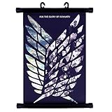 Elibeauty Attack on Titan Scroll Poster, Anime Scroll Poster Waterproof Poster Home Decor Poster Wall Decoration(Medium- 11.8 x 17.7 inch)