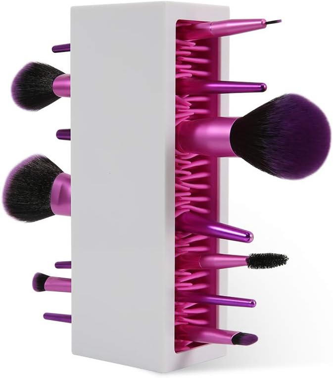 DUcareMakeup Brush Storage Holder Organizer Professional Silicone Air Drying for Countertop Display Container Cosmetics Brushes Storage Solution
