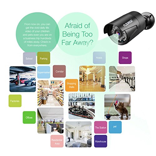 FLOUREON 3000TVL 1080P CCTV DVR AHD Camera 2.0MP NTSC 1/3 3.6mm Lens CMOS IR Led 36 PCS Night Version IP66 Waterproof for DVR Security System