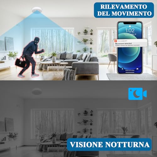 Hidden Camera Wifi 5G Smoke Detector Hidden Camera | 1080P HD WiFi Mini Spy Camera with Night Vision and Motion Detection for Home Security