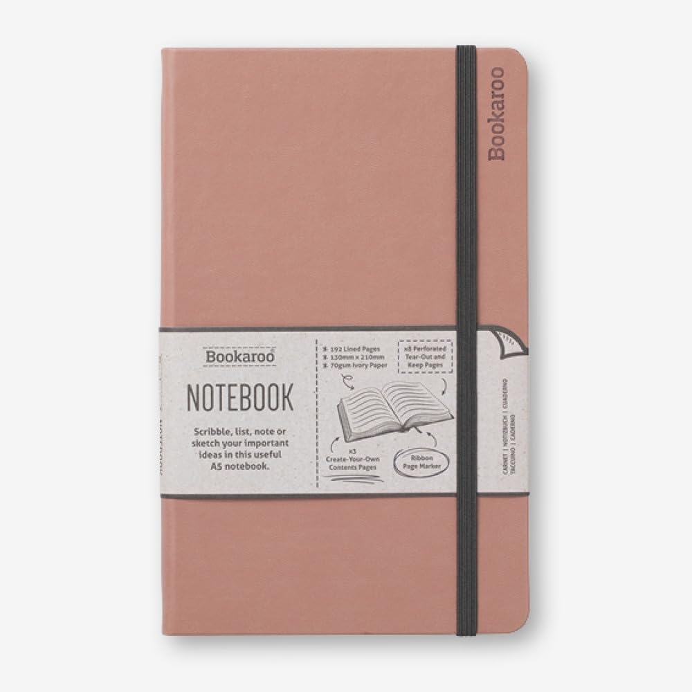 IF Bookaroo Notebook A5 Journal - Blush, 192 Pages, Faux leather