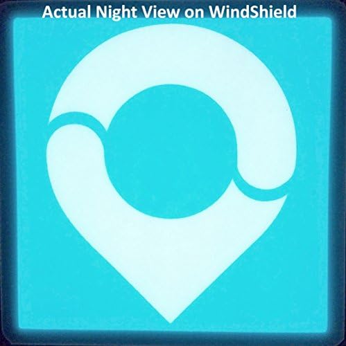SIGNATOM VIA SIGN - GLOWING VIA STICKER LIGHT UP ACCESSORIES - GLOW VIA RIDESHARE LOGO - LARGE 5x5 INCH LIGHTED VIA DECAL PLACARD